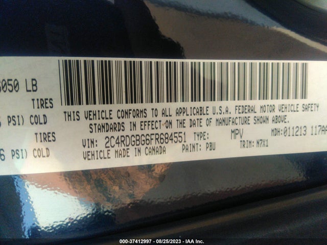 Dodge Grand Caravan Avp/se 2015 2C4RDGBG6FR684551 Image 9