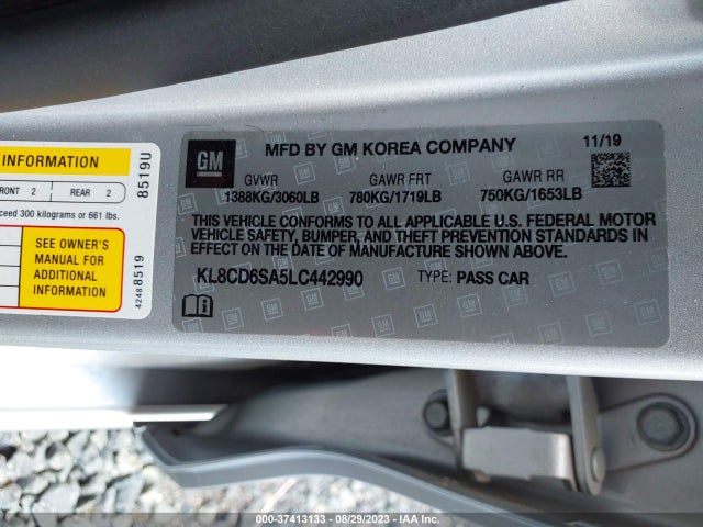 Chevrolet Spark Lt 2020 KL8CD6SA5LC442990 Image 9