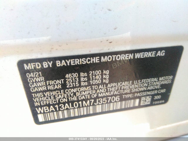 BMW 2 Series M235i Xdrive 2021 аукцион фото