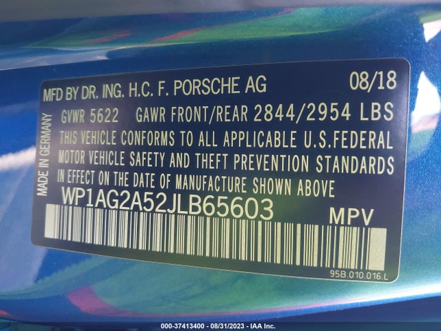 2018 PORSCHE MACAN WP1AG2A52JLB65603 Photo 8