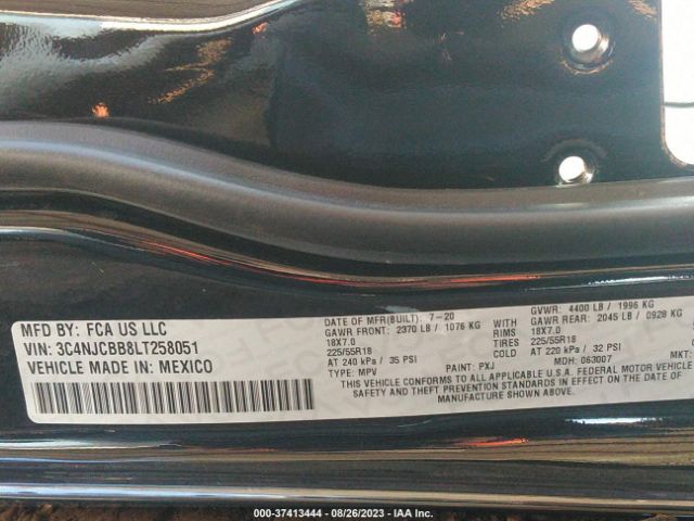 3C4NJCBB8LT258051 Jeep Compass Altitude
