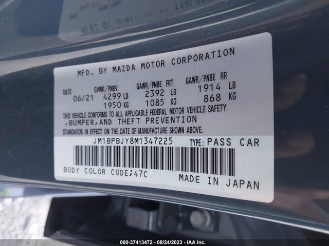 Mazda Mazda3 Hatchback 2.5 Turbo 2021 JM1BPBJY8M1347225 Image 9