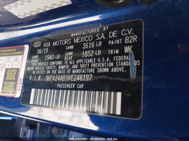 3KPA24AB1KE246197 KIA RIO S