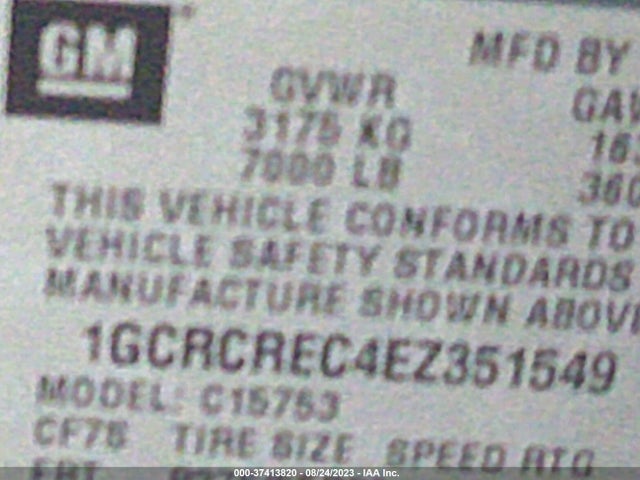 Chevrolet Silverado 1500 Lt 2014 1GCRCREC4EZ351549 Image 15