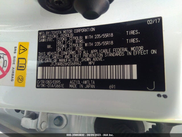 JTJYARBZ6H2068963 Lexus Nx Nx Turbo