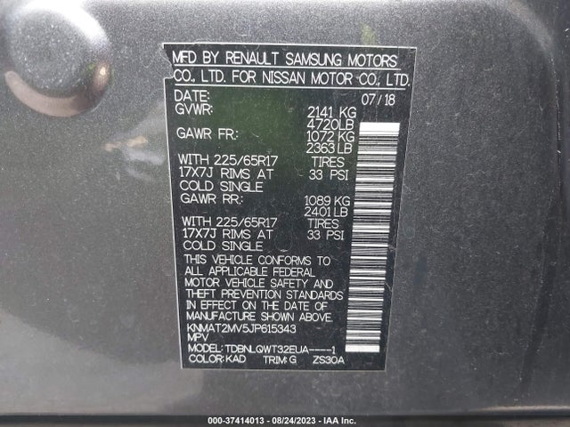 Nissan ROGUE SV 2018 KNMAT2MV5JP615343 Image 9