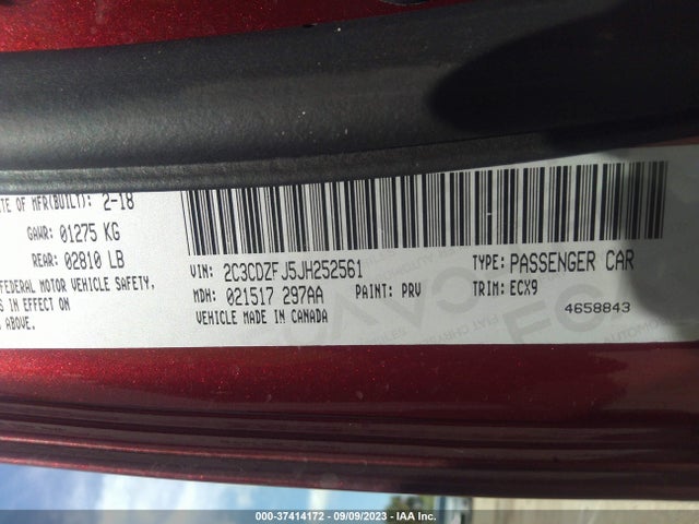 Dodge Challenger R/t Scat Pack 2018 2C3CDZFJ5JH252561 Image 9