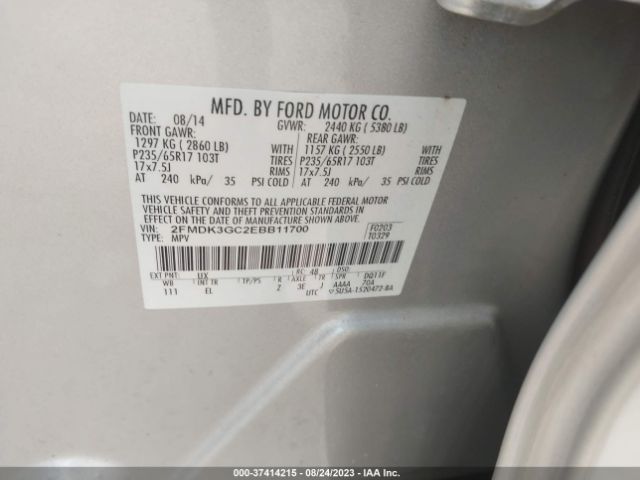 2FMDK3GC2EBB11700 Ford EDGE SE