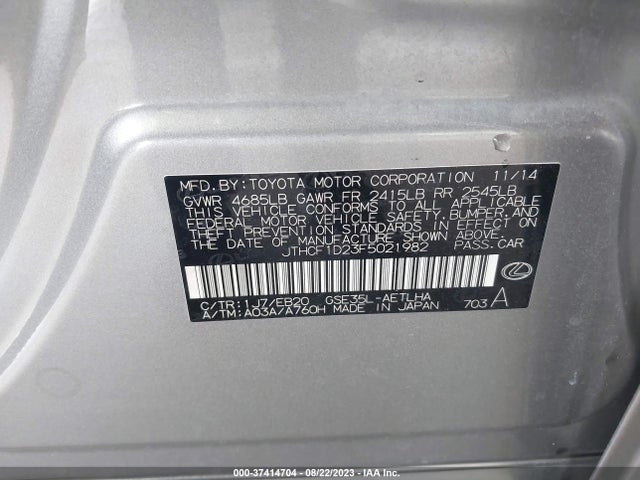Lexus IS 250 2015 JTHCF1D23F5021982 Image 9