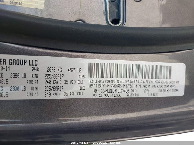 1C4NJDEB0FD177430 Jeep Compass High Altitude Edition