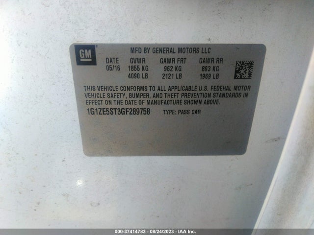 Chevrolet MALIBU LT 2016 1G1ZE5ST3GF289758 Image 9