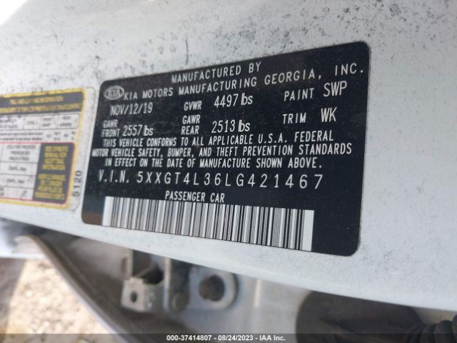 5XXGT4L36LG421467 KIA Optima Lx