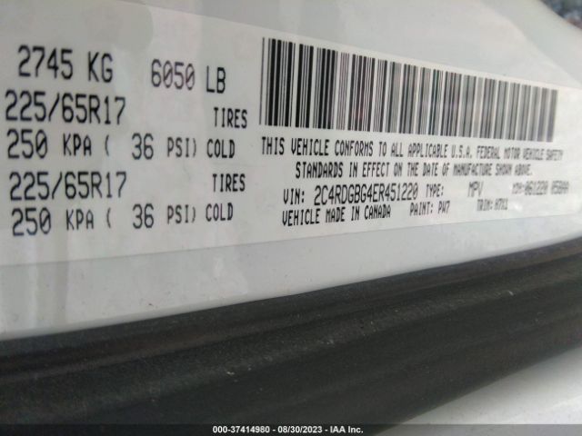 2C4RDGBG4ER451220 Dodge Grand Caravan American Value Pkg