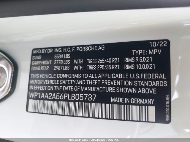 2023 PORSCHE MACAN WP1AA2A56PLB05737 Photo 8