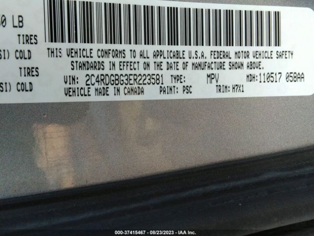 2C4RDGBG3ER223581 Dodge Grand Caravan American Value Pkg