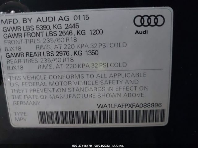WA1LFAFPXFA088896 Audi Q5 Premium Plus