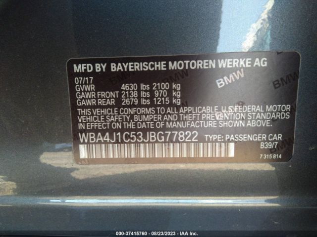 WBA4J1C53JBG77822 BMW 4 Series 430i