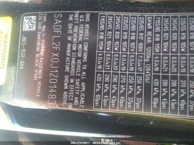 2018 JAGUAR E-PACE SADFL2FX0J1Z01483 Photo 8