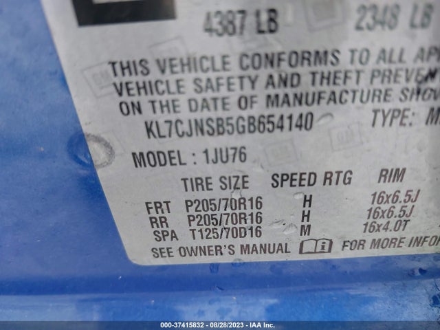 Chevrolet TRAX LS 2016 KL7CJNSB5GB654140 Image 9