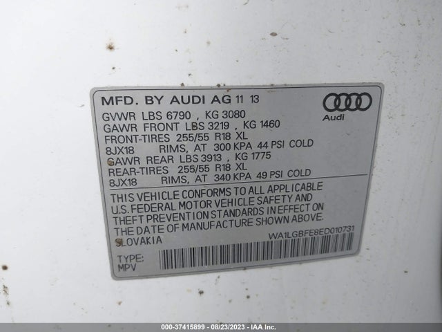 WA1LGBFE8ED010731 Audi Q7 3.0t Premium Plus