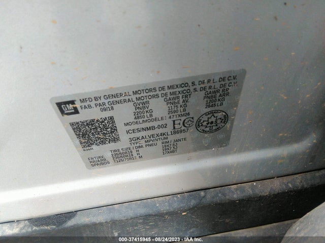 GMC Terrain Slt 2019 3GKALVEX4KL186957 Image 9