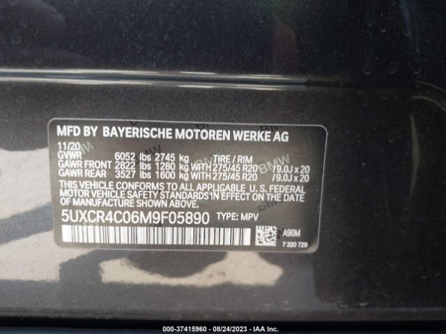 5UXCR4C06M9F05890 BMW X5 Sdrive40i