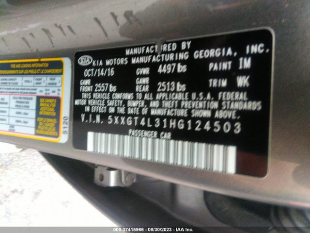 KIA Optima Lx 2017 5XXGT4L31HG124503 Image 9