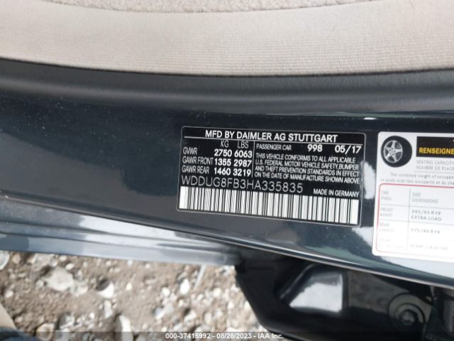 WDDUG8FB3HA335835 Mercedes-Benz S-class S 550