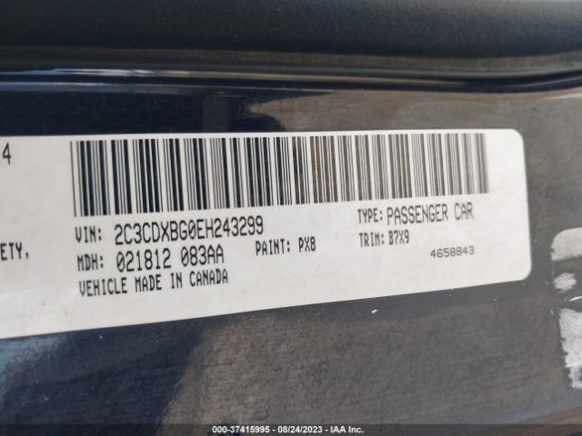 2C3CDXBG0EH243299 Dodge Charger Se