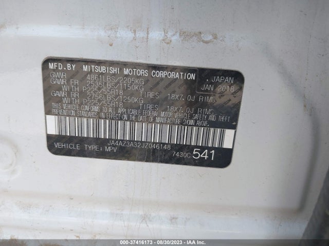 JA4AZ3A32JZ046148 Mitsubishi Outlander Es/se/sel/le
