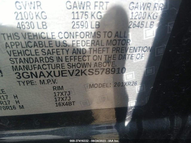 Chevrolet EQUINOX LT 2019 3GNAXUEV2KS578910 Image 15