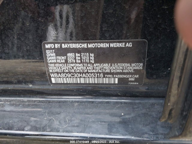 WBA8D9C30HA005316 BMW 330i Xdrive