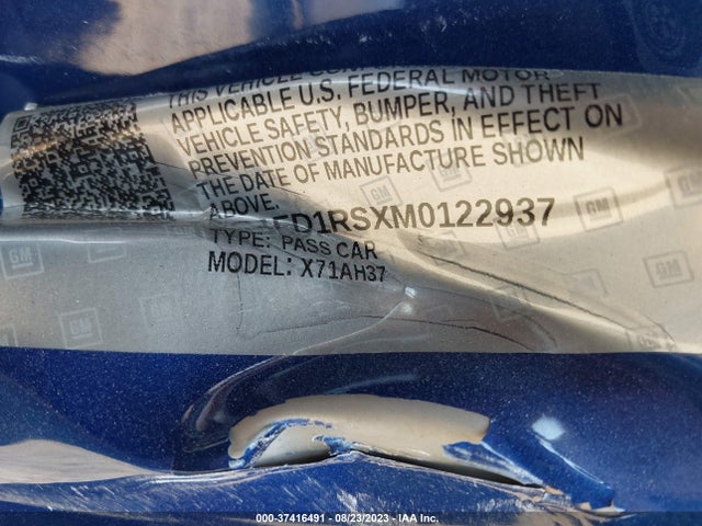 Chevrolet Camaro 2lt 2021 1G1FD1RSXM0122937 Image 9