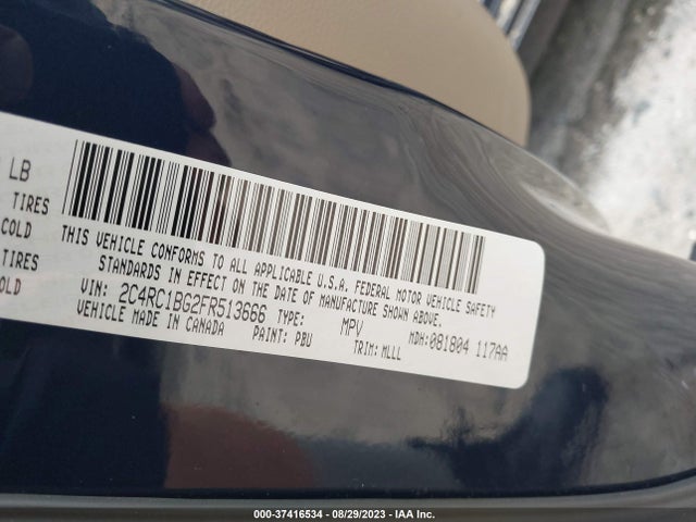 2C4RC1BG2FR513666 Chrysler Town & Country Touring