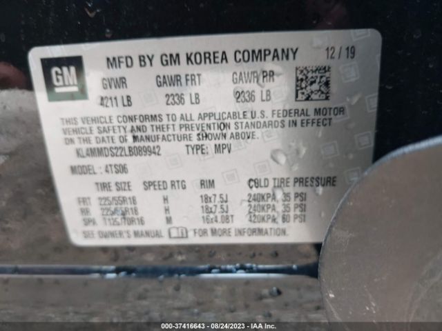 KL4MMDS22LB089942 Buick Encore Gx Select