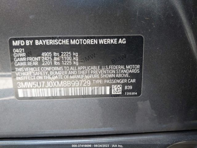 3MW5U7J0XM8B99729 BMW 3 Series M340i