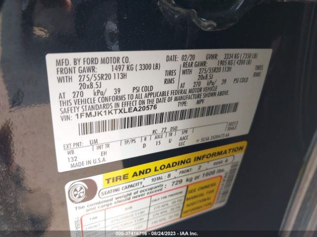 1FMJK1KTXLEA20576 Ford Expedition Max Limited