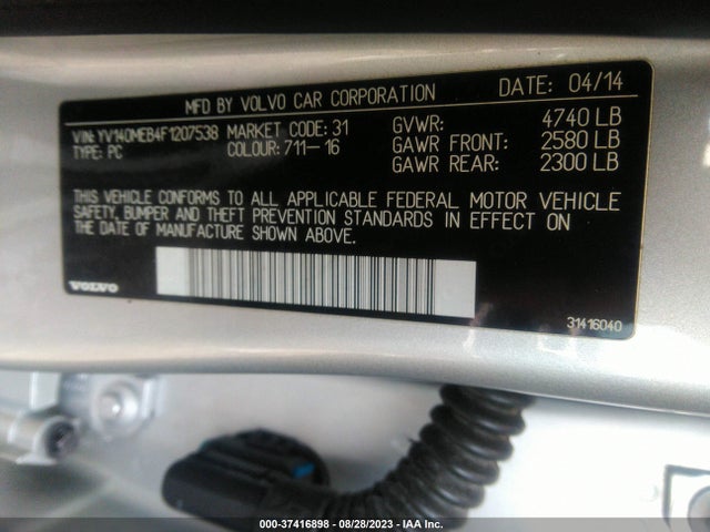 2015 Volvo V60, VIN: YV140MEB4F1207538