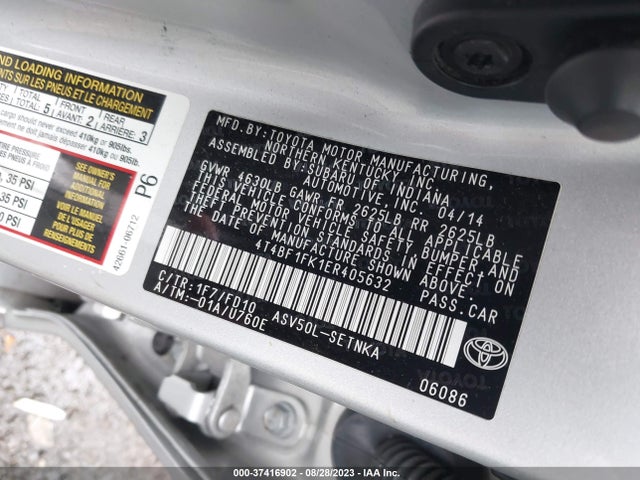 Toyota CAMRY LE 2014 4T4BF1FK1ER405632 Image 9