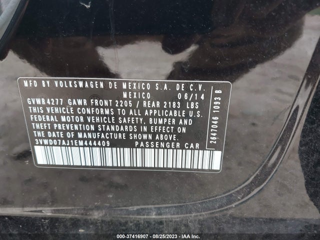3VWD07AJ1EM444409 Volkswagen Jetta Sedan Se W/connectivity