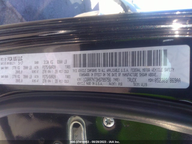 1C6RR7NT3HS799756 RAM 1500 Laramie