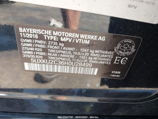 5UXKU2C36H0U28499 BMW X6 Xdrive35i