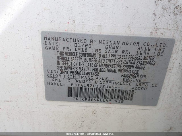 Nissan KICKS S 2020 3N1CP5BV6LL497452 Image 15
