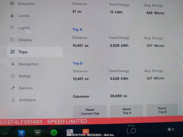 2020 TESLA MODEL Y LONG RANGE/PERFORMANCE VIN: 5YJYGDEF4LF051493