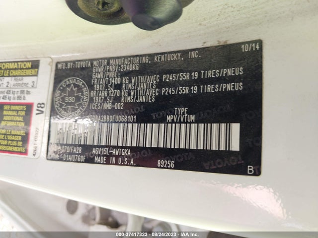 Toyota Venza Le/xle 2015 4T3BA3BB0FU068101 Image 16