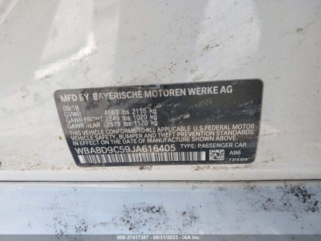WBA8D9C59JA616405 BMW 3 Series 330i Xdrive