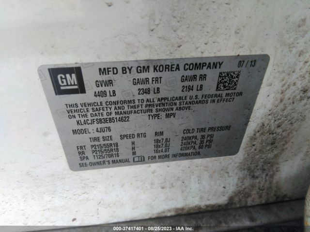 KL4CJFSB3EB514622 Buick Encore Convenience