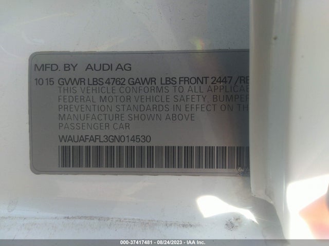 WAUAFAFL3GN014530 Audi A4 PREMIUM