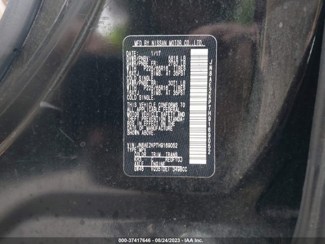 Nissan Quest Sv 2017 JN8AE2KP7H9169052 Image 9