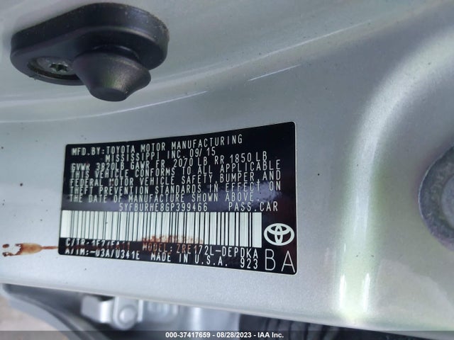 Toyota Corolla L/le/s/s Plus/le Plus 2016 5YFBURHE8GP399466 Image 16